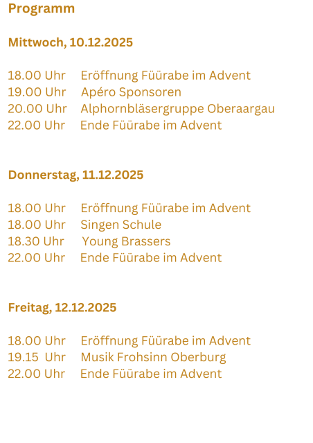 Füürabe im Advent
