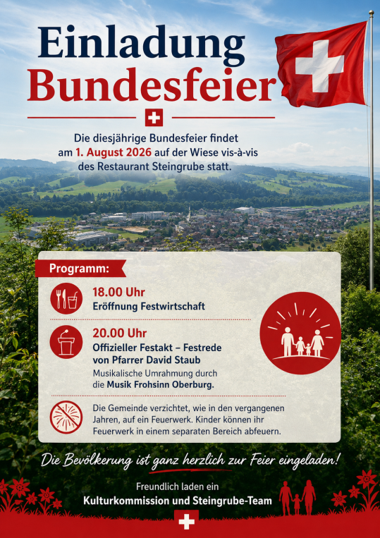Einladung Bundesfeier