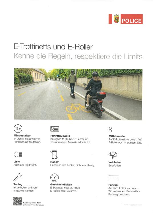 Regeln E-Trottinetts und E-Roller