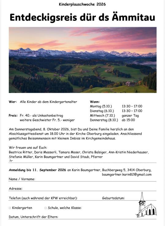 Kinderplauschwoche 2026